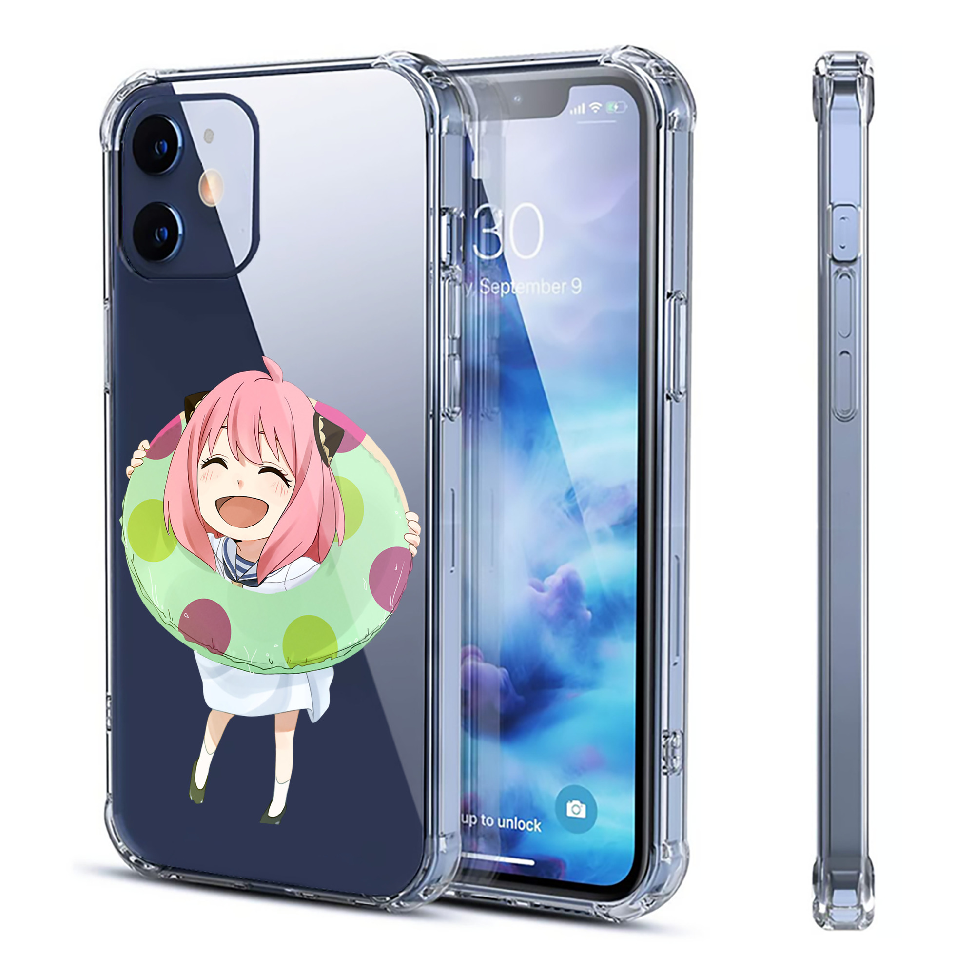 （画像用） SPY×FAMILY间谍家家酒 【iPhone 12シリーズ対応】透明スマホケース（クリアソフトケース）